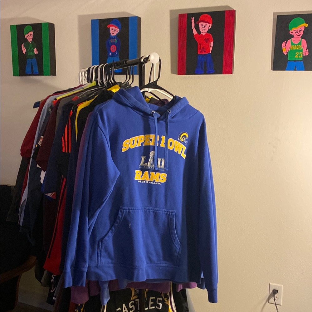 Fanatics Blue Super Bowl Rams Hoodie